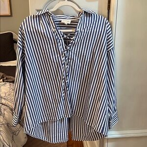 Boutique!  Blue and White Striped Women's Top
